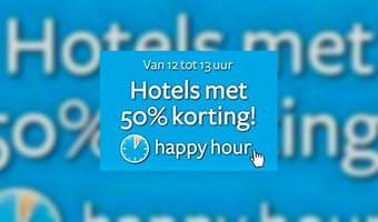 Happy hour bij hotelreserveringwebsite