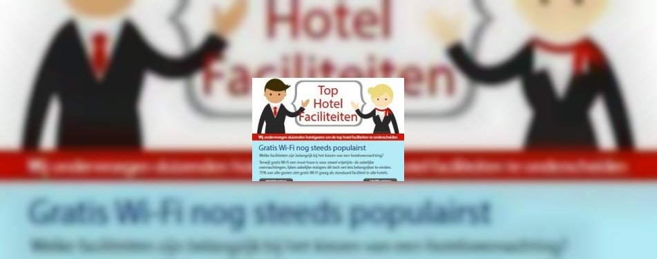 Gratis Wi-Fi populairste hotelvoorziening