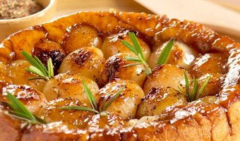 Tarte tatin met sjalotten