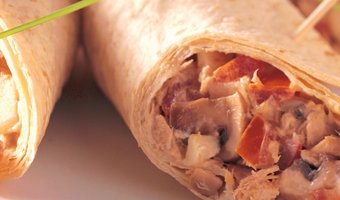 Wraps met champignon en tonijn