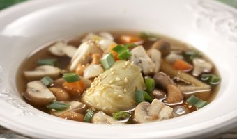 Maaltijdsoep zilverui en champignons