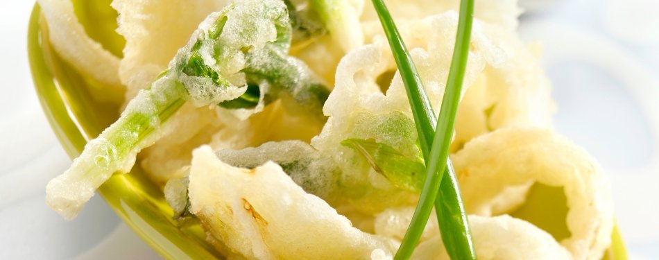 Japanse uientempura met sesamdip
