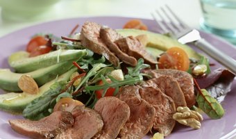  Lauwwarme salade van lamshaas