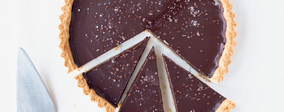 Chocoladeganachetaart met zeezout