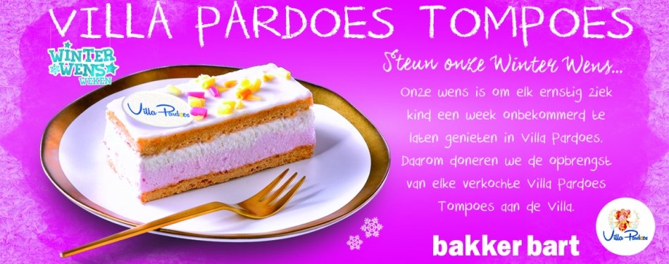 Bakker Bart en Villa Pardoes introduceren eigen Tompoes