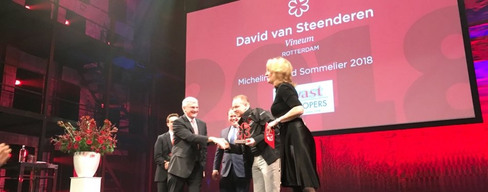 David van Steenderen ontvangt Michelin Award