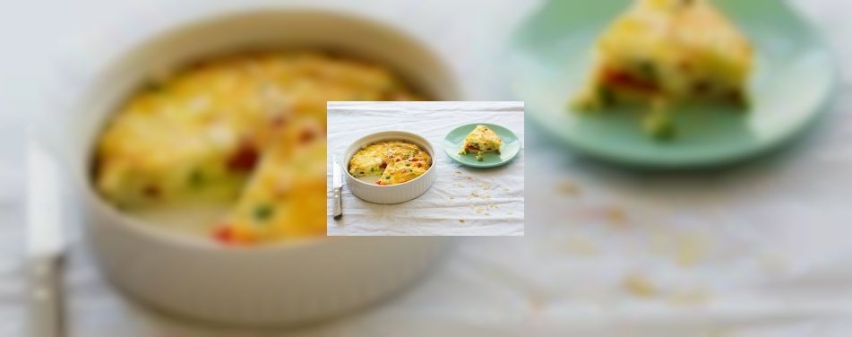 CuliTip: Frittata met paprika's, prei en feta