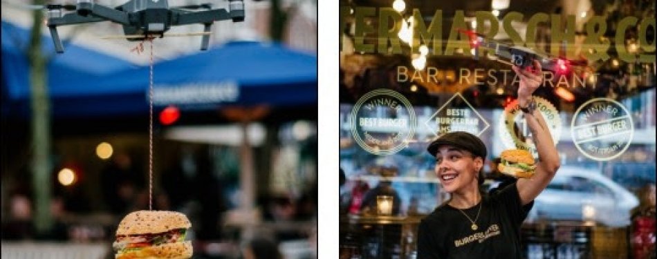 Ter Marsch & Co bezorgt burger per drone