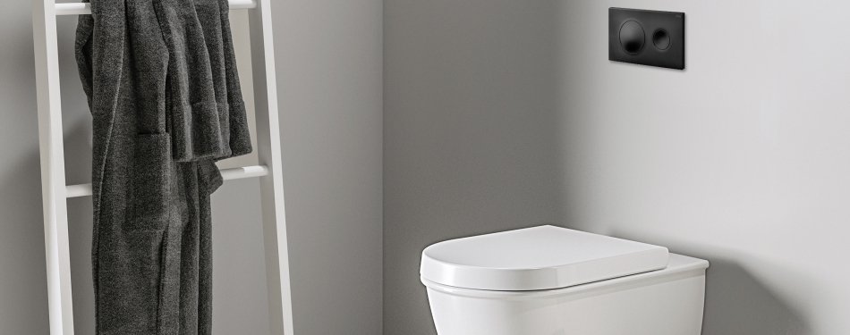 WC-bedieningsplaten nu ook in trendkleur matzwart