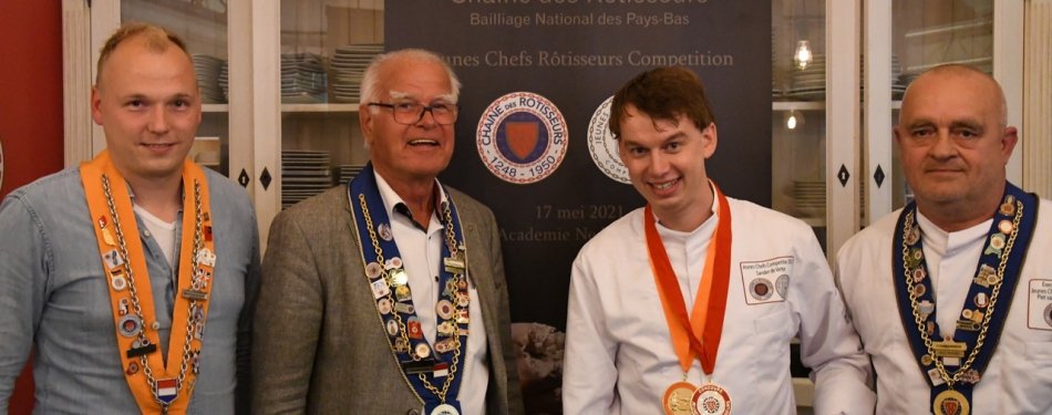 Sander de Vette wint kookwedstrijd Jeunes Chefs Rôtisseurs