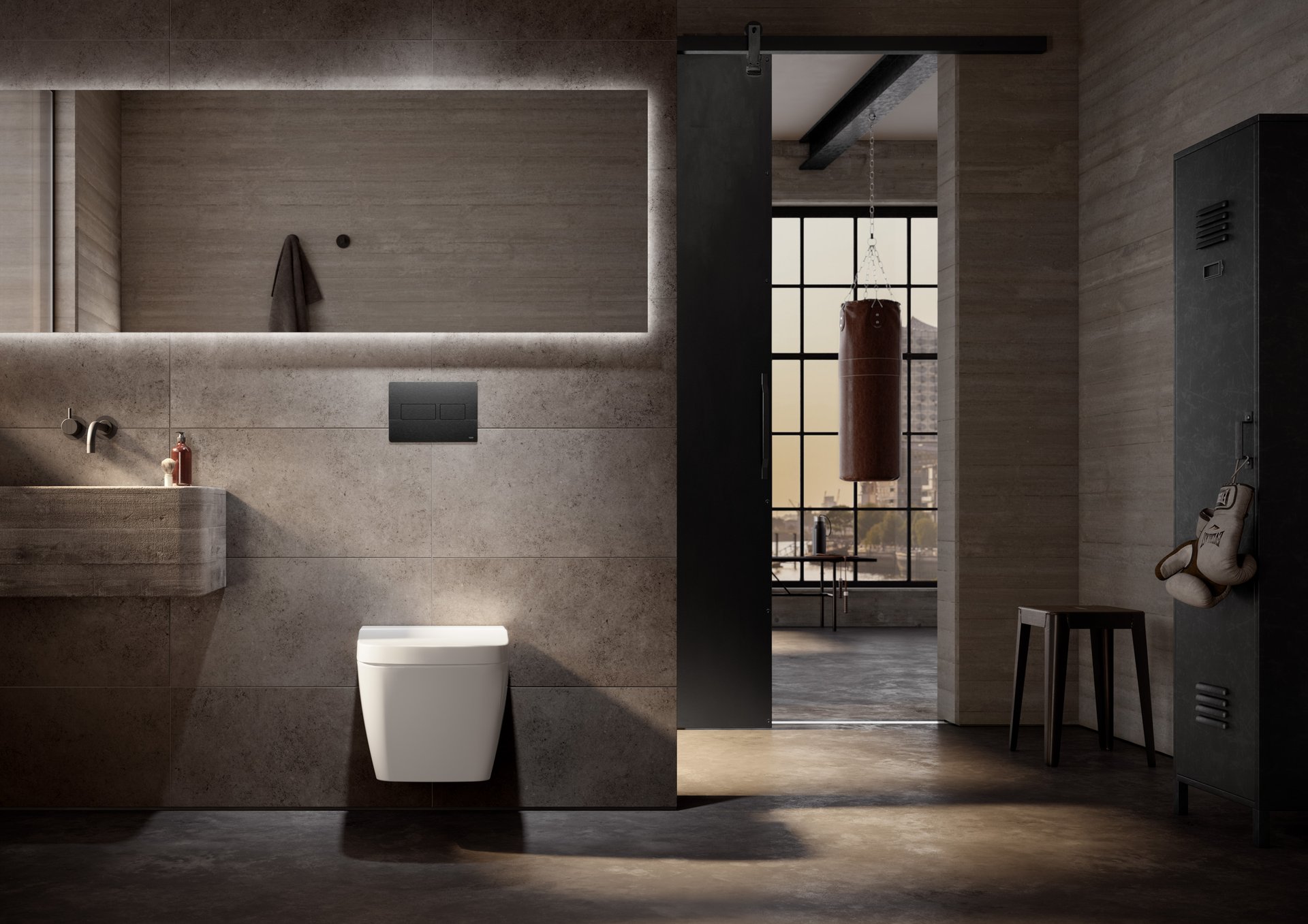 Design in heavy metal met exclusief reliëf: TECEsolid wc-bedieningsplaten