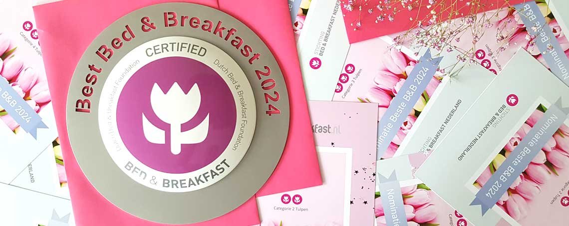 ‘Beste Bed & Breakfast van Nederland’ staat in Drenthe, Gelderland of Zuid-Holland
