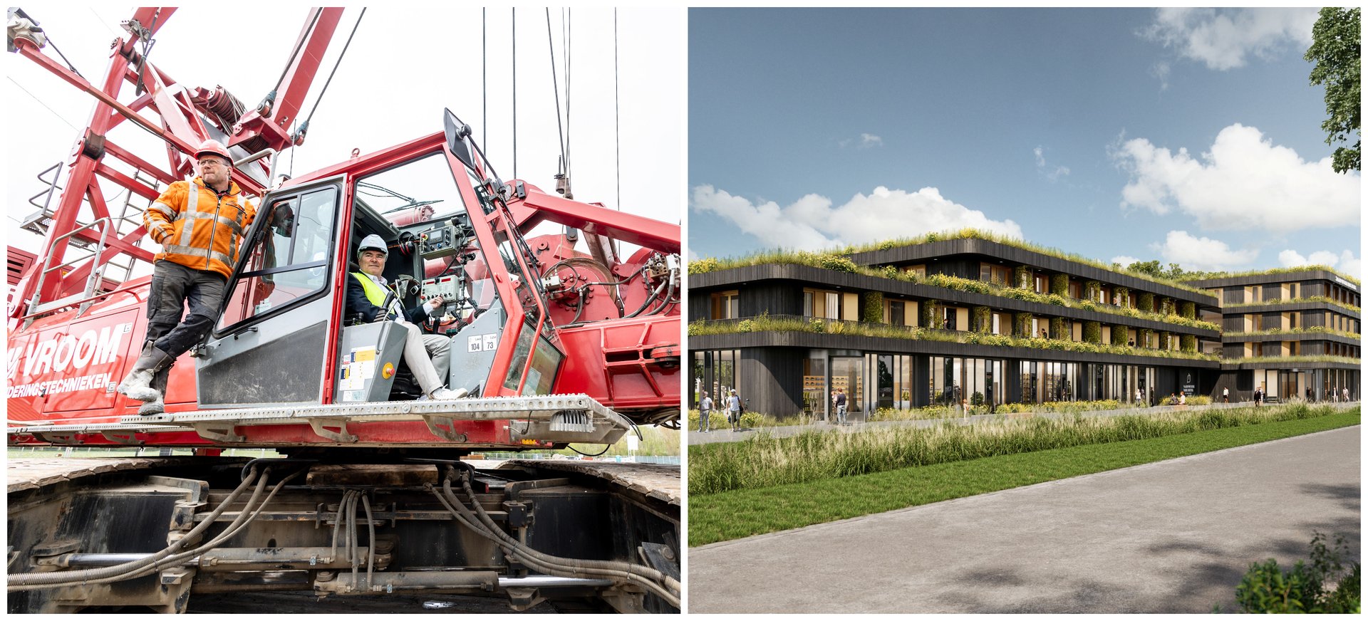 Slaan eerste paal startsignaal voor bouw Spaarnwoude Park Hotel