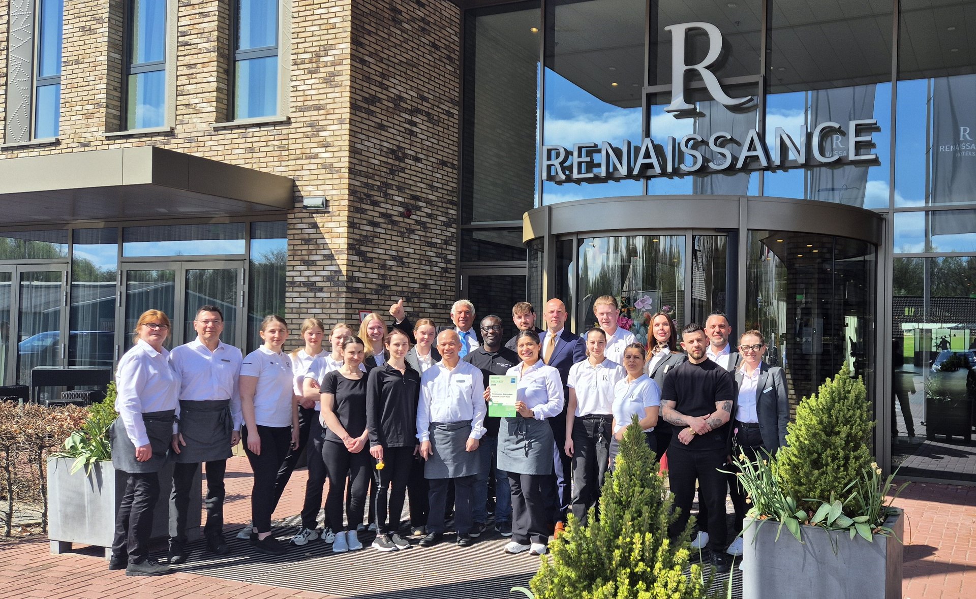 Renaissance Amsterdam Schiphol Airport Hotel behaalt Green Key Gold