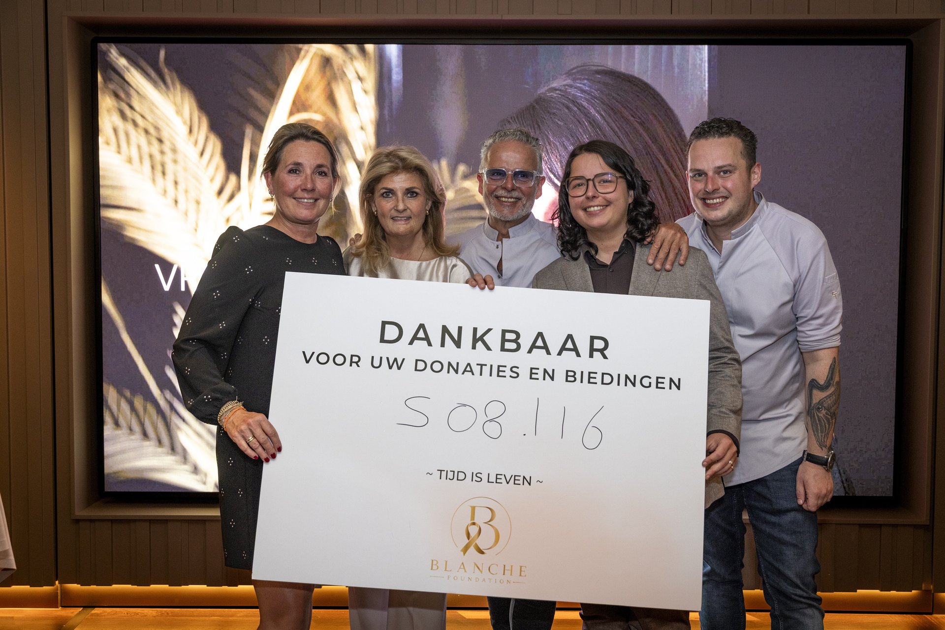 Nederlandse topgastronomie komt in actie voor Blanche Vinke en brengt €508.116 op
