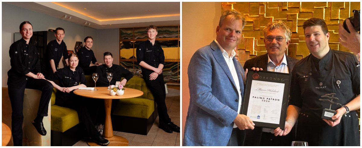Sterrenchef van Merlet* ontvangt PalingPatron-award tijdens culinaire lunch
