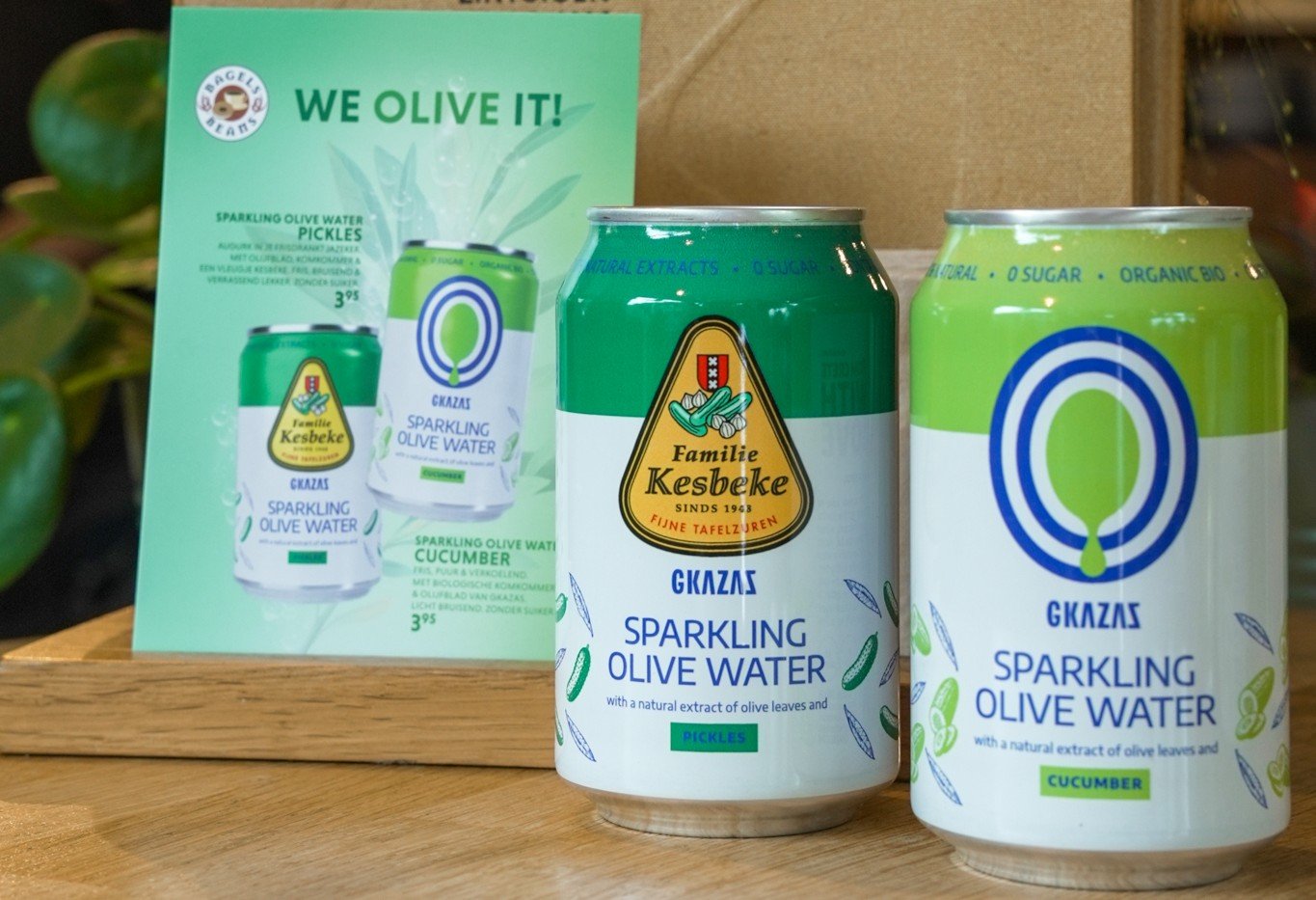Bagels & Beans brengt Olive Water van Gkazas Olijfolie naar 91 vestigingen