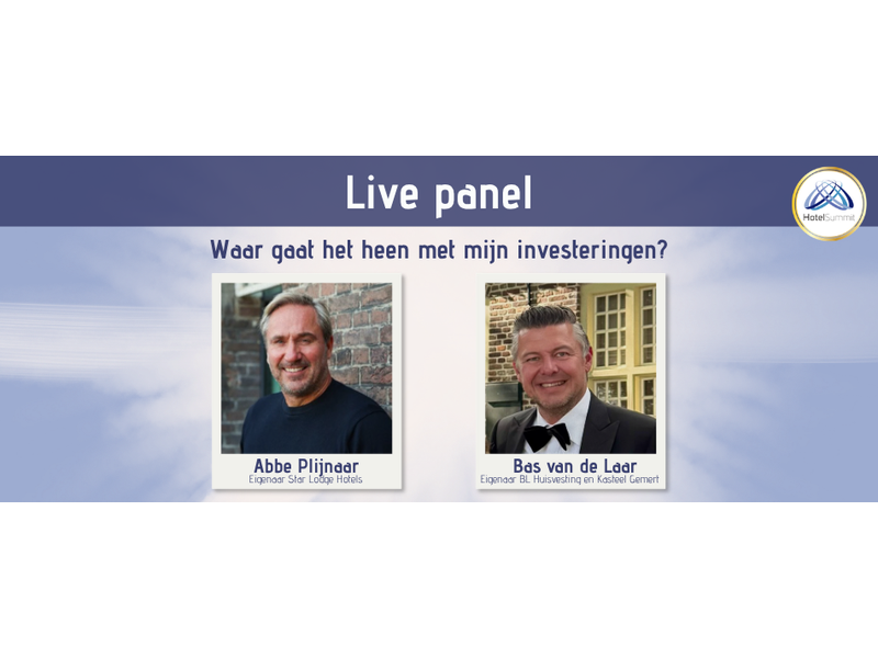 Abbe Plijnaar en Bas van de Laar nemen deel aan Live Panel tijdens HotelSummit 2026