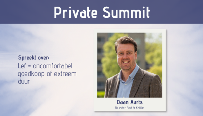 Daan Aarts verzorgt Private Summit op HotelSummit 2026