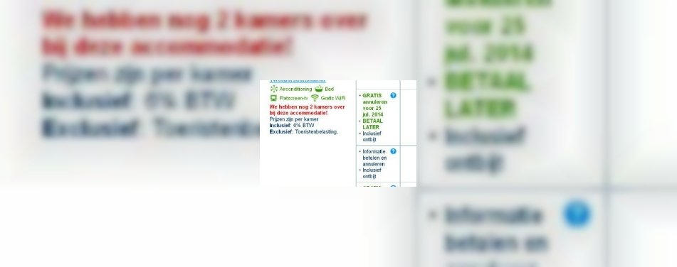 Uitspraak: Booking.com misleidt klanten