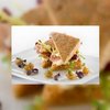 Focaccia met verse roomkaas Italiano en Serrano Ham