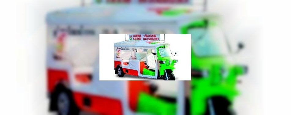 Elektrische tuk tuk in Amsterdam